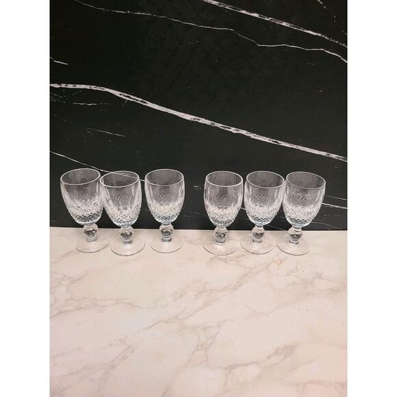 Waterford Crystal COLLEEN Short Stem Sherry Glasses 4. 1/4" Set of 6 EUC - Picture 7 of 9